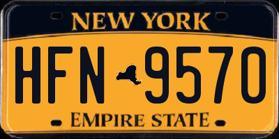 NY license plate HFN9570