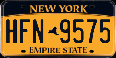 NY license plate HFN9575