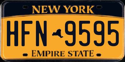 NY license plate HFN9595