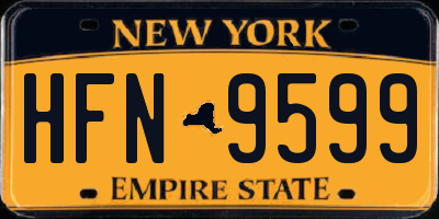 NY license plate HFN9599