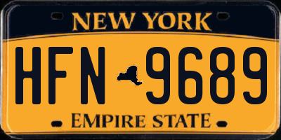 NY license plate HFN9689