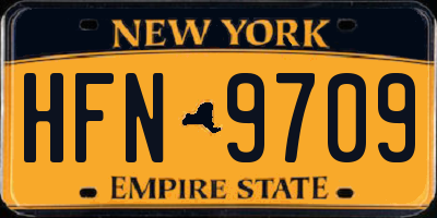 NY license plate HFN9709