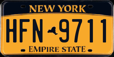NY license plate HFN9711