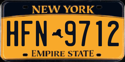 NY license plate HFN9712