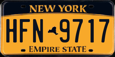 NY license plate HFN9717
