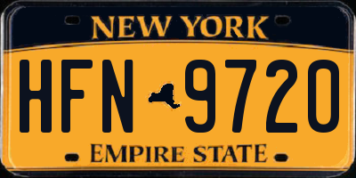 NY license plate HFN9720