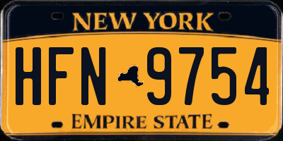 NY license plate HFN9754