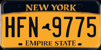 NY license plate HFN9775