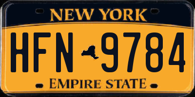 NY license plate HFN9784