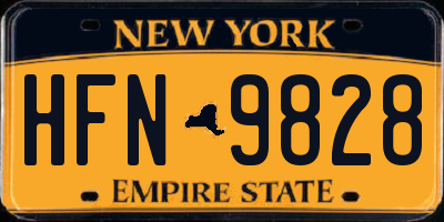 NY license plate HFN9828