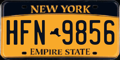 NY license plate HFN9856