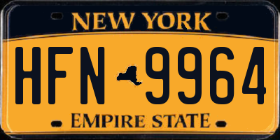 NY license plate HFN9964