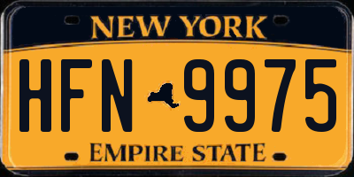 NY license plate HFN9975