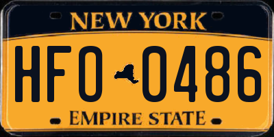 NY license plate HFO0486