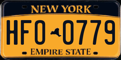 NY license plate HFO0779