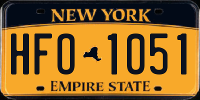 NY license plate HFO1051