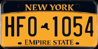 NY license plate HFO1054