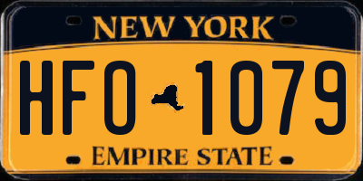 NY license plate HFO1079