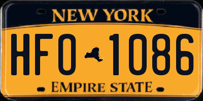 NY license plate HFO1086