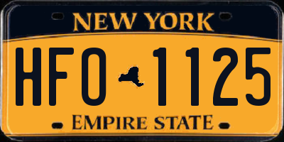 NY license plate HFO1125