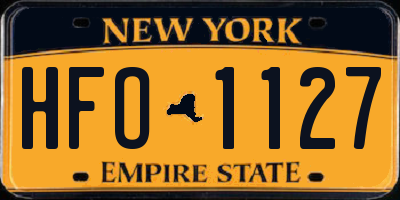 NY license plate HFO1127