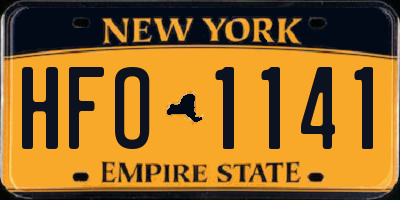 NY license plate HFO1141