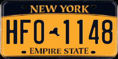 NY license plate HFO1148
