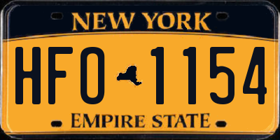 NY license plate HFO1154
