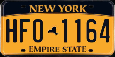 NY license plate HFO1164