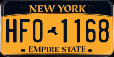 NY license plate HFO1168