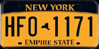 NY license plate HFO1171