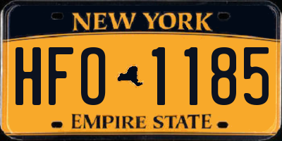NY license plate HFO1185