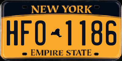 NY license plate HFO1186