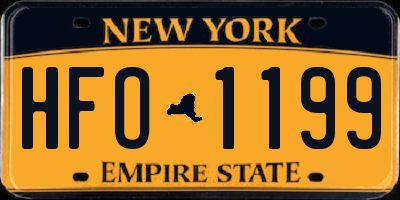NY license plate HFO1199