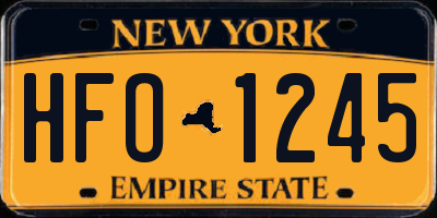 NY license plate HFO1245