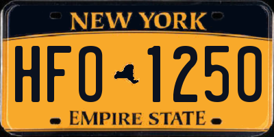NY license plate HFO1250