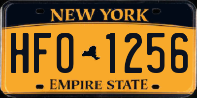 NY license plate HFO1256