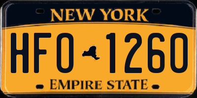 NY license plate HFO1260
