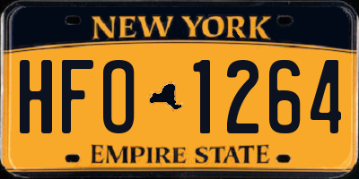 NY license plate HFO1264