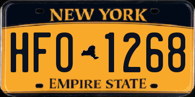 NY license plate HFO1268