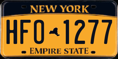 NY license plate HFO1277