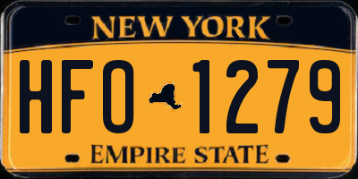 NY license plate HFO1279
