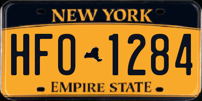 NY license plate HFO1284