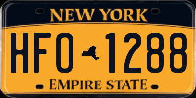 NY license plate HFO1288
