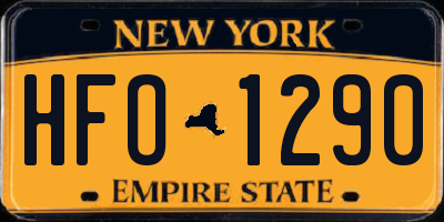 NY license plate HFO1290