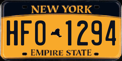 NY license plate HFO1294