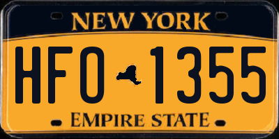 NY license plate HFO1355