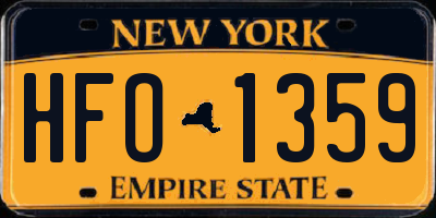 NY license plate HFO1359