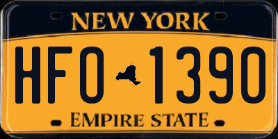 NY license plate HFO1390