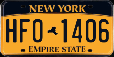 NY license plate HFO1406